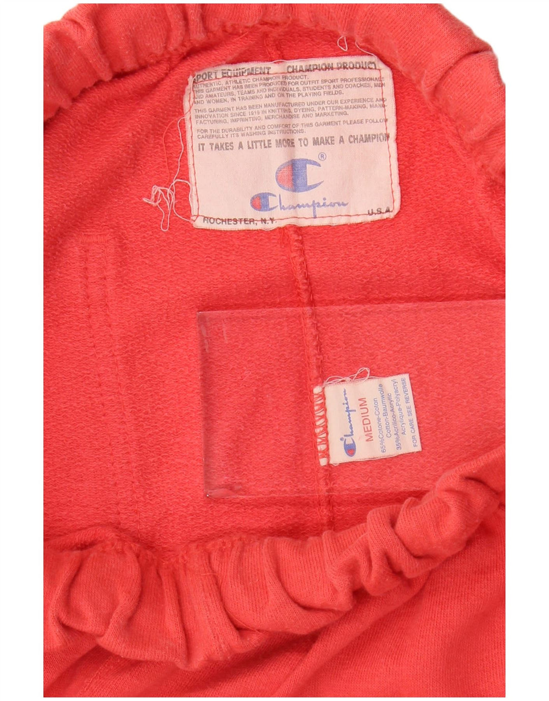 CHAMPION Pantaloni da tuta da donna Joggers UK 14 Medio Rosso Cotone