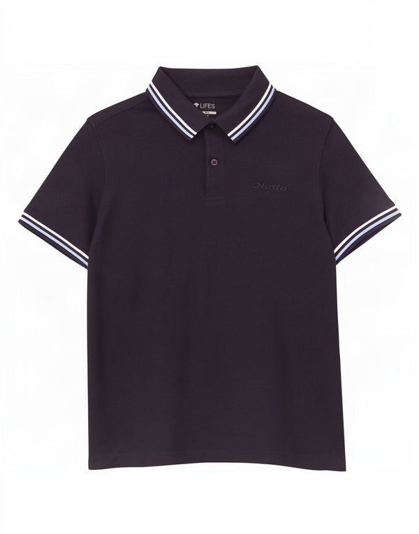 Polo da uomo Lotto Small in cotone blu navy