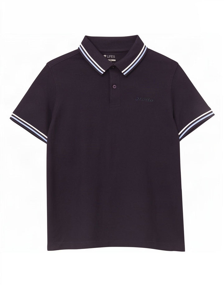 Polo da uomo Lotto Small in cotone blu navy