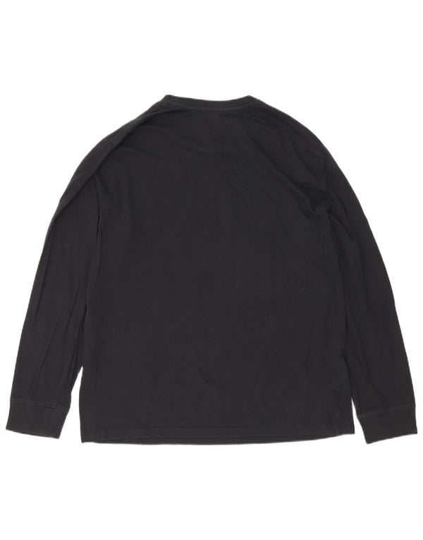 Levi's Maglietta grafica da uomo a maniche lunghe grande in cotone nero