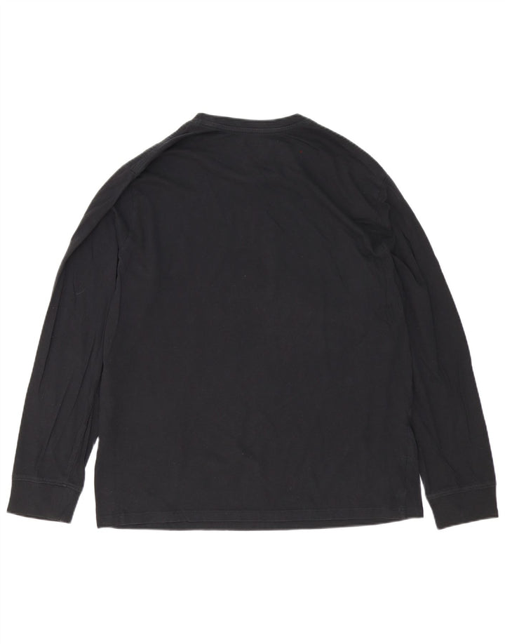 Levi's Maglietta grafica da uomo a maniche lunghe grande in cotone nero