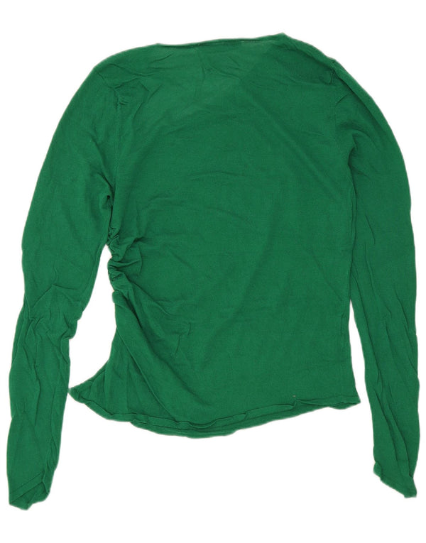 Top Zara da donna a maniche lunghe UK 14 grande verde