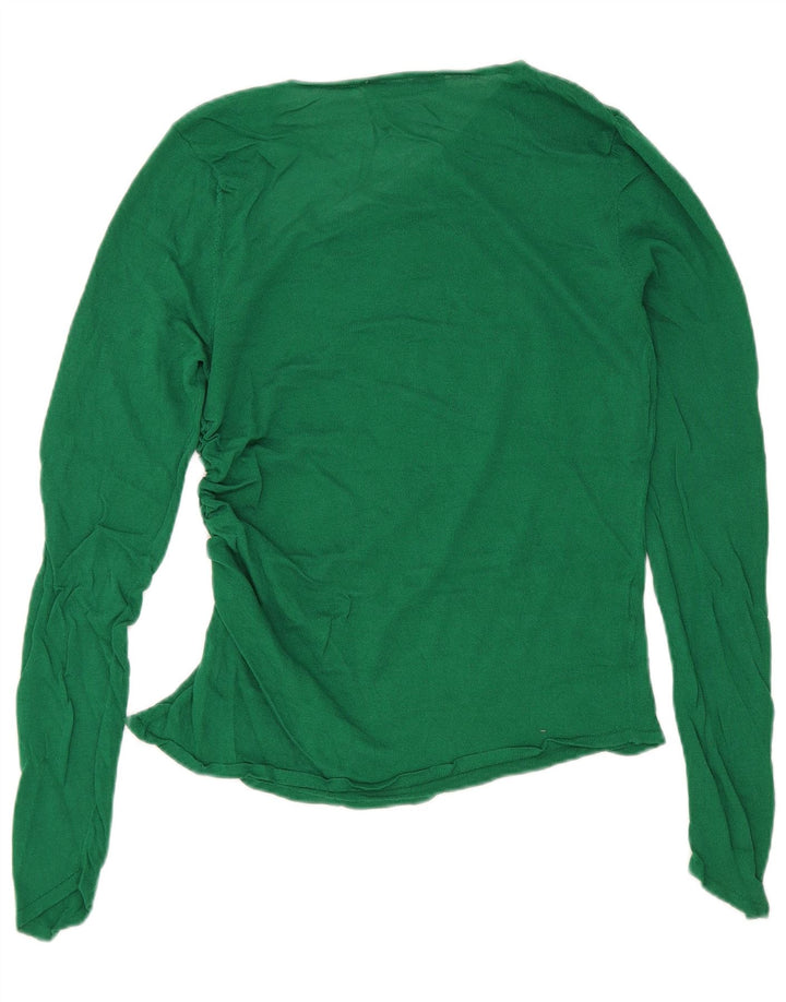 Top Zara da donna a maniche lunghe UK 14 grande verde