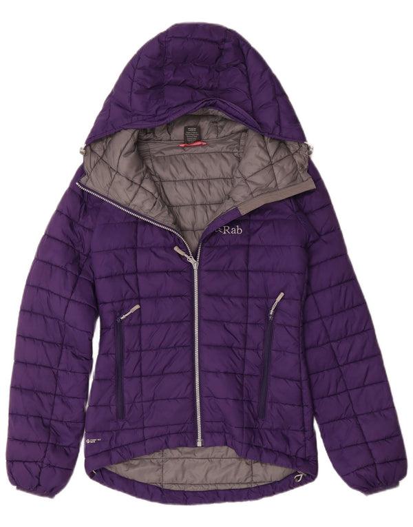 Giacca imbottita con cappuccio da donna Rab UK 8 Small Viola Poliammide