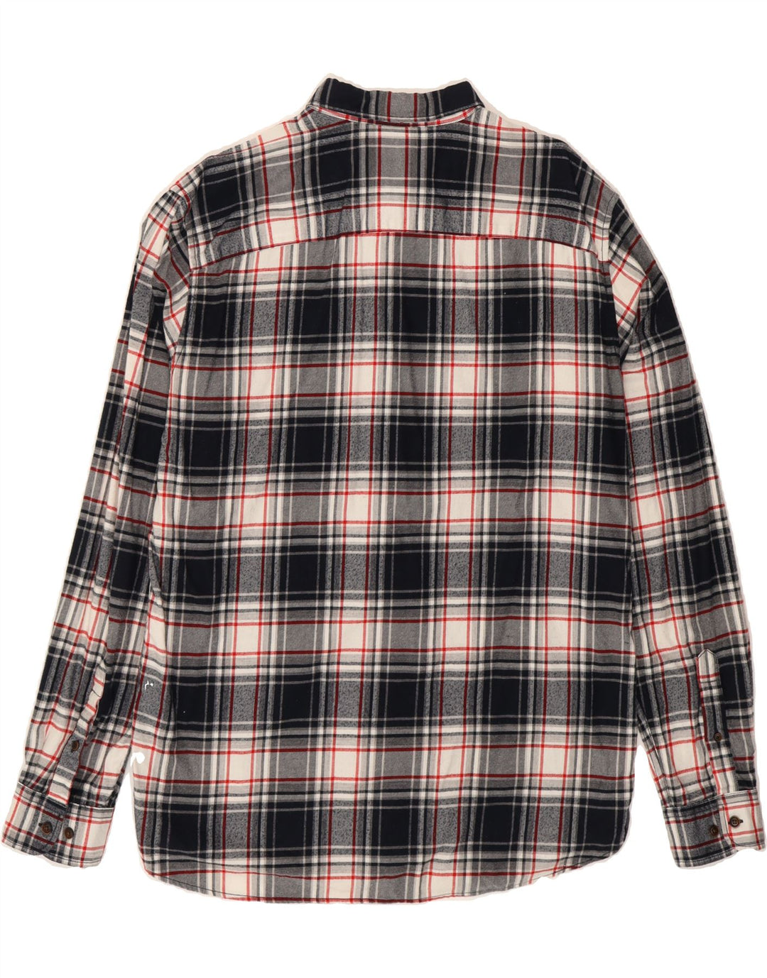 JACK & JONES Mens Flannel Shirt XL Navy Blue Check Cotton Vintage Jack & Jones and Second-Hand Jack & Jones from Messina Hembry 