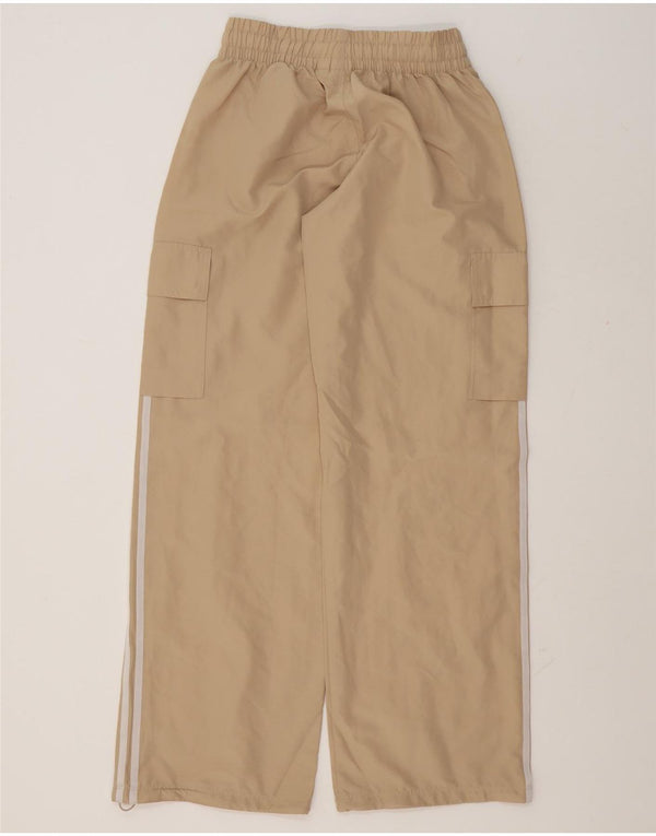 Pantaloni della tuta cargo da donna Adidas UK 8/10 Small Beige Poliestere