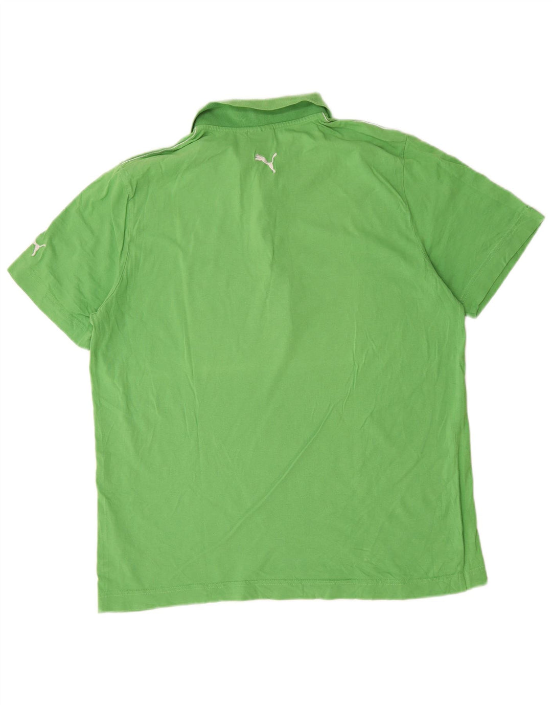 Polo da uomo Puma XL in cotone a righe verdi