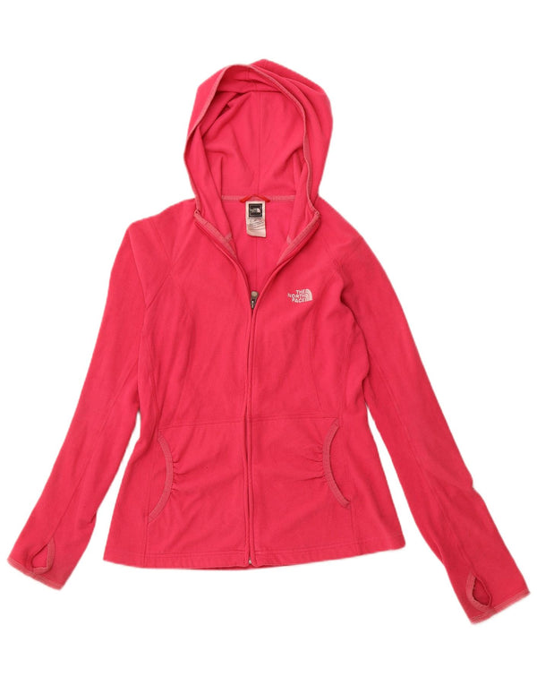 THE NORTH FACE Giacca in pile con cappuccio da donna UK 10 Small Rosa Poliestere