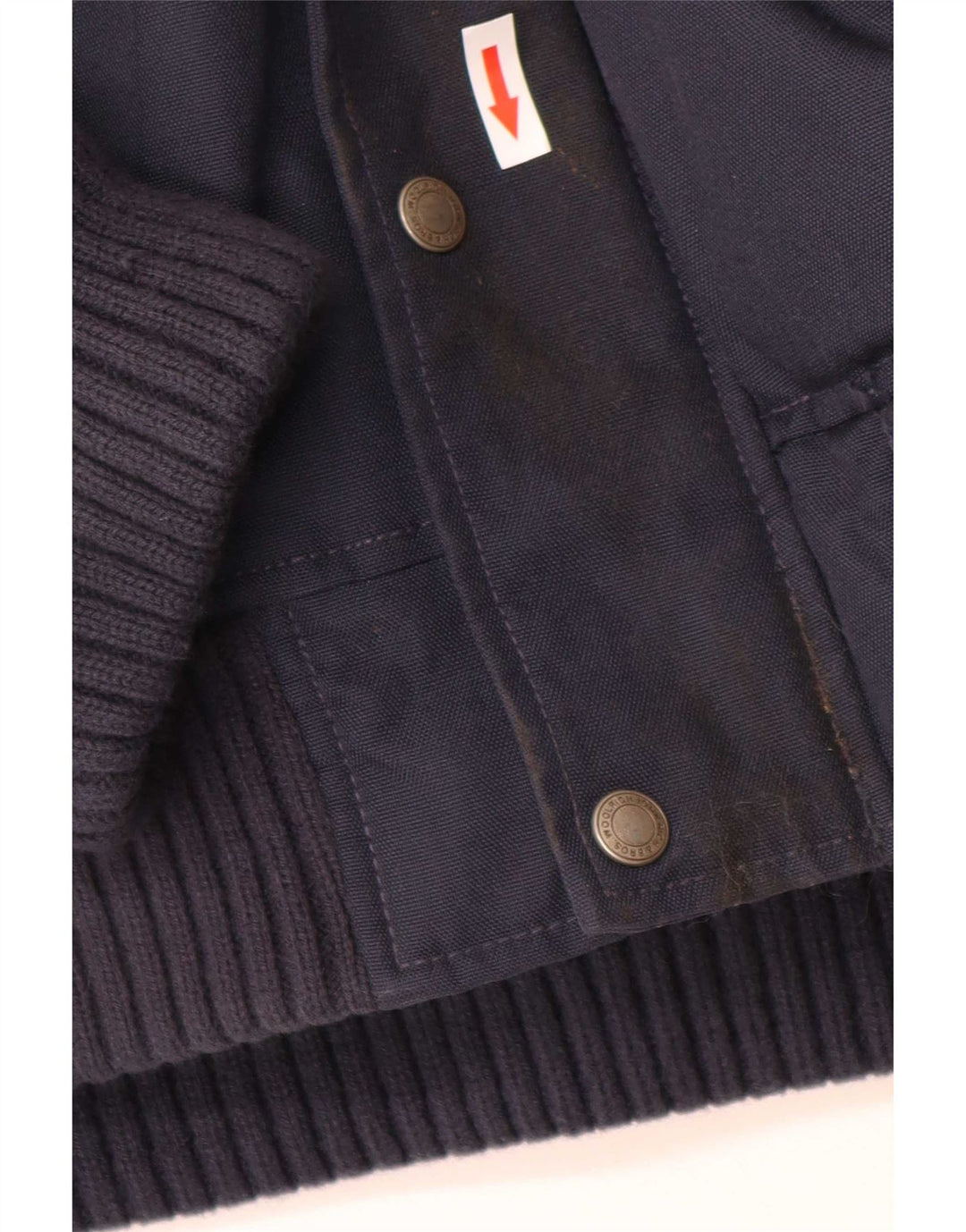 Giubbotto bomber con cappuccio da uomo Woolrich UK 38 nylon medio blu navy