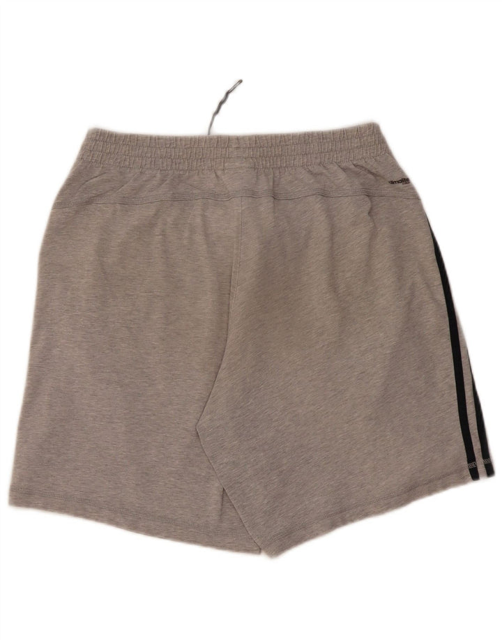Pantaloncini sportivi ADIDAS Climalite da uomo in cotone screziato grigio medio