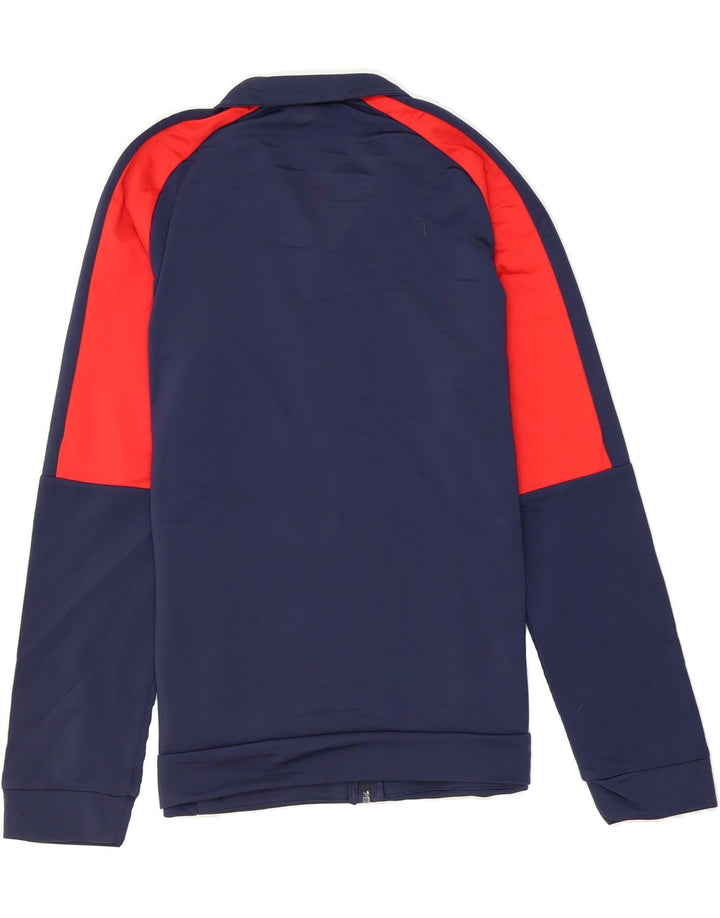 PUMA Boys Graphic Tracksuit Top Jacket 15-16 Years Navy Blue Colourblock Vintage Puma and Second-Hand Puma from Messina Hembry 