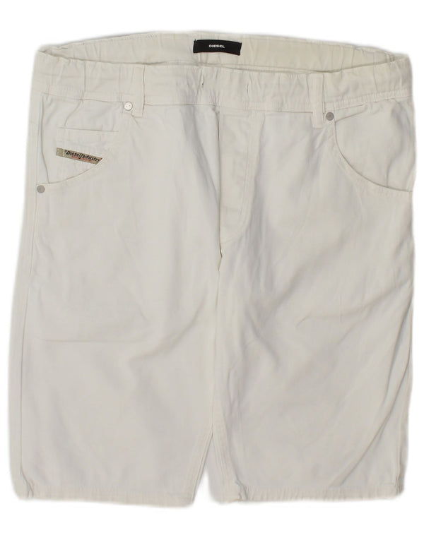 Pantaloncini casual da donna Diesel UK 14 Large W34 bianchi