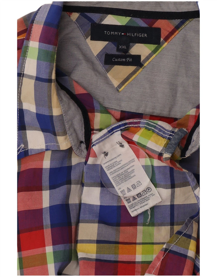 Camicia da uomo su misura Tommy Hilfiger 2XL cotone a quadri multicolore
