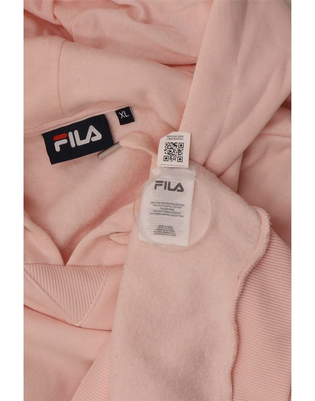 Felpa con cappuccio da donna Fila UK 18 XL poliestere rosa