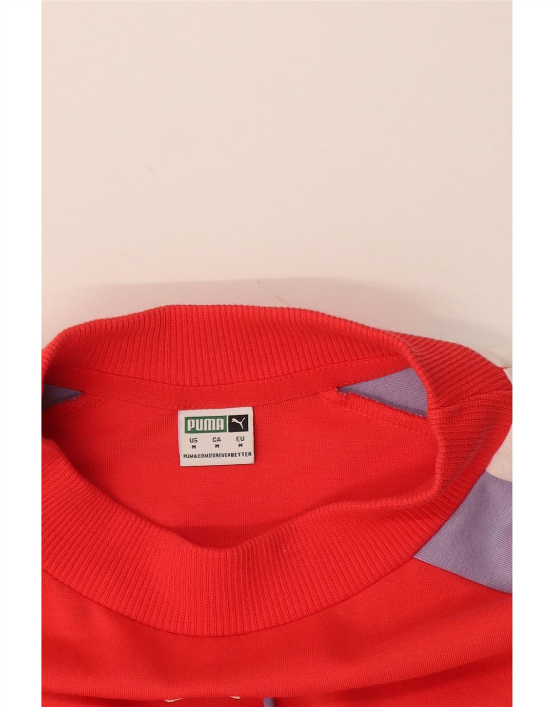 Felpa con grafica corta da donna Puma UK 14 Medium Red Colourblock