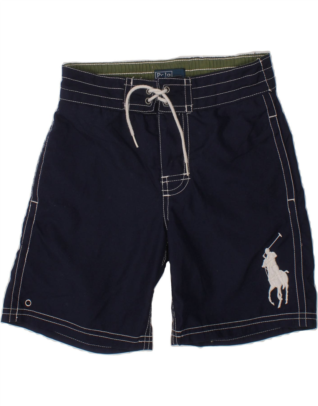 POLO RALPH LAUREN Boys Swimming Shorts 4-5 Years  Navy Blue Polyester Vintage Polo Ralph Lauren and Second-Hand Polo Ralph Lauren from Messina Hembry 