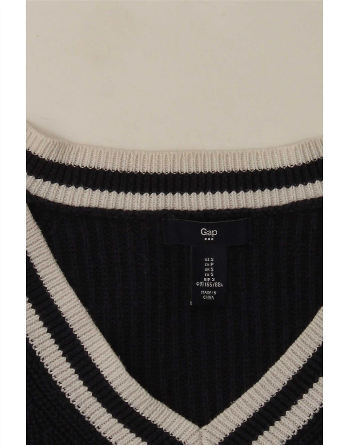 Maglione maglione con scollo a V da donna Gap UK 10 piccolo blu navy