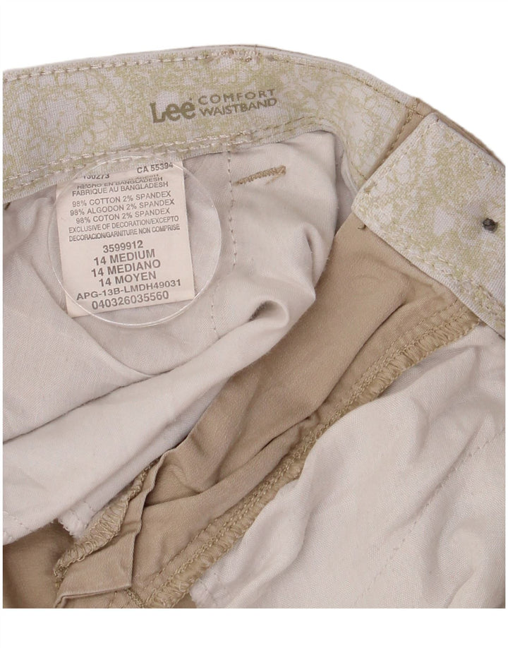 Pantaloncini cargo da donna Lee US 14 XL W34 cotone beige