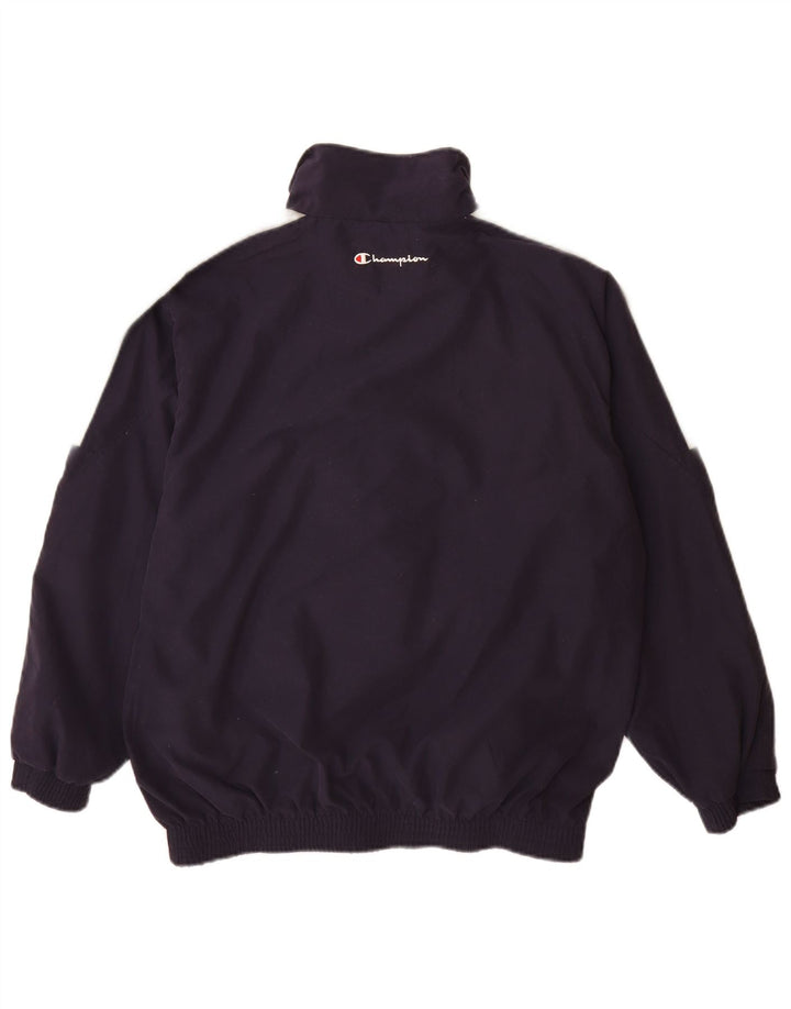 Giacca superiore della tuta da uomo Champion, poliestere color block medio blu navy