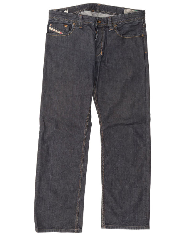 Jeans dritti regolari da uomo Diesel Larkee W34 L30 cotone blu navy