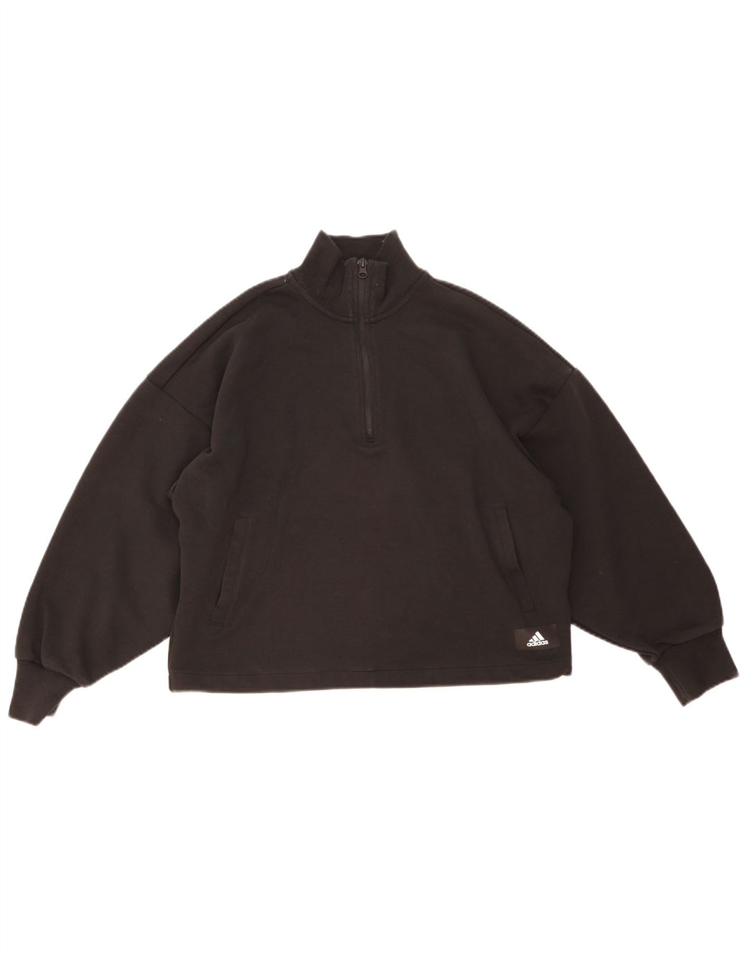 Felpa con grafica oversize da donna Adidas UK 12/14 Medium Nero