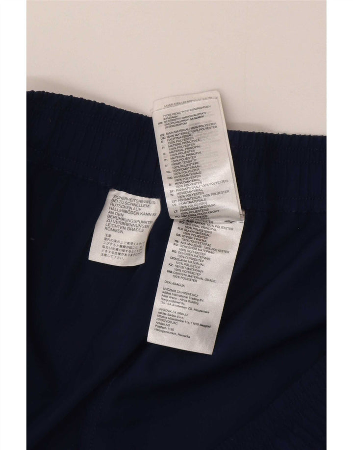 Pantaloni da tuta Adidas Climalite da uomo XL in poliestere blu navy