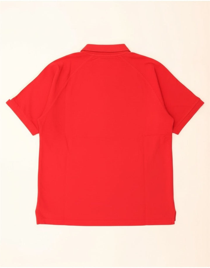 Polo Adidas da uomo in cotone rosso medio