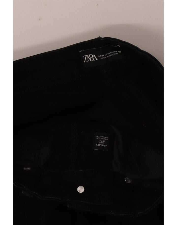 Jeans svasati da donna Zara EU 38 Small W28 L26 cotone nero