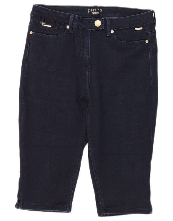 Pantaloncini in denim Marks & Spencer da donna Per Una UK 12 medi W30 blu navy