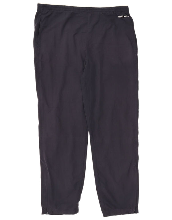 Pantaloni da tuta da uomo Reebok Large in poliestere blu navy