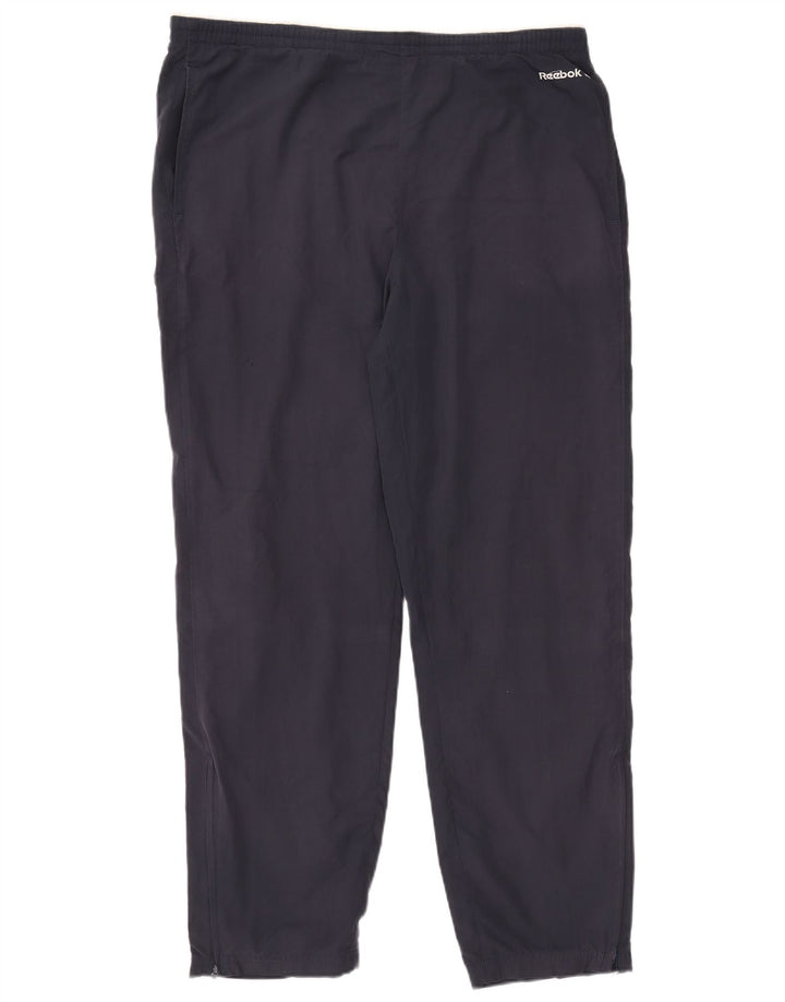 Pantaloni da tuta da uomo Reebok Large in poliestere blu navy