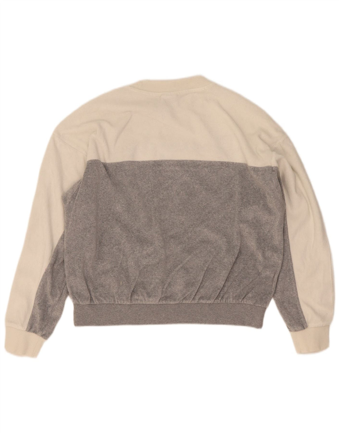 Felpa con grafica da donna Champion, maglione UK 14, blocco colore bianco medio