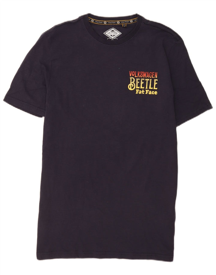 T-shirt grafica da uomo Fat Face Top in cotone blu navy medio