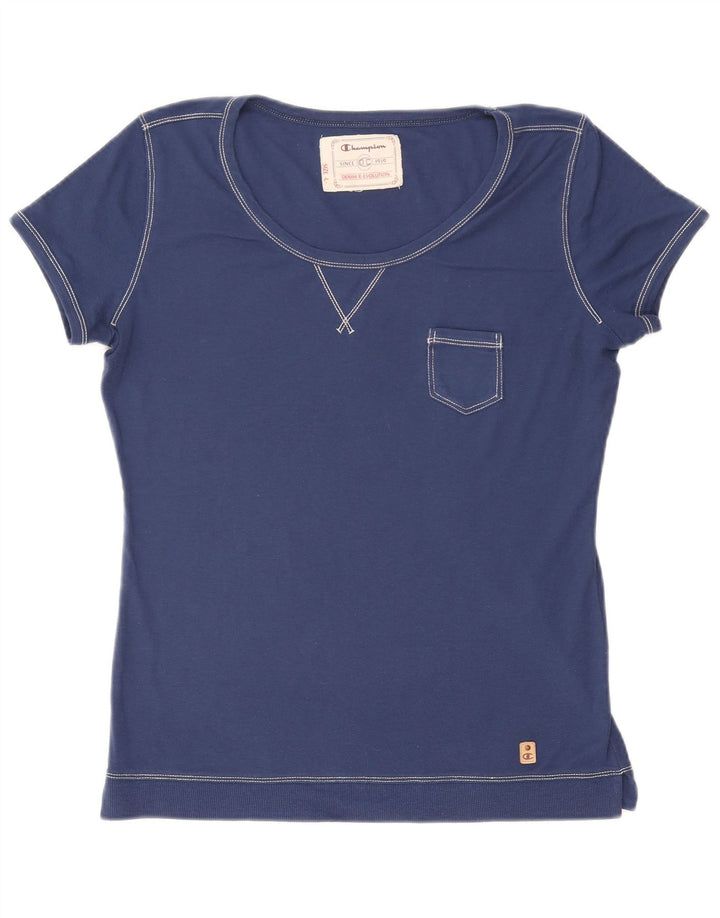 T-shirt da donna Champion Top UK 14 Large Blu Navy