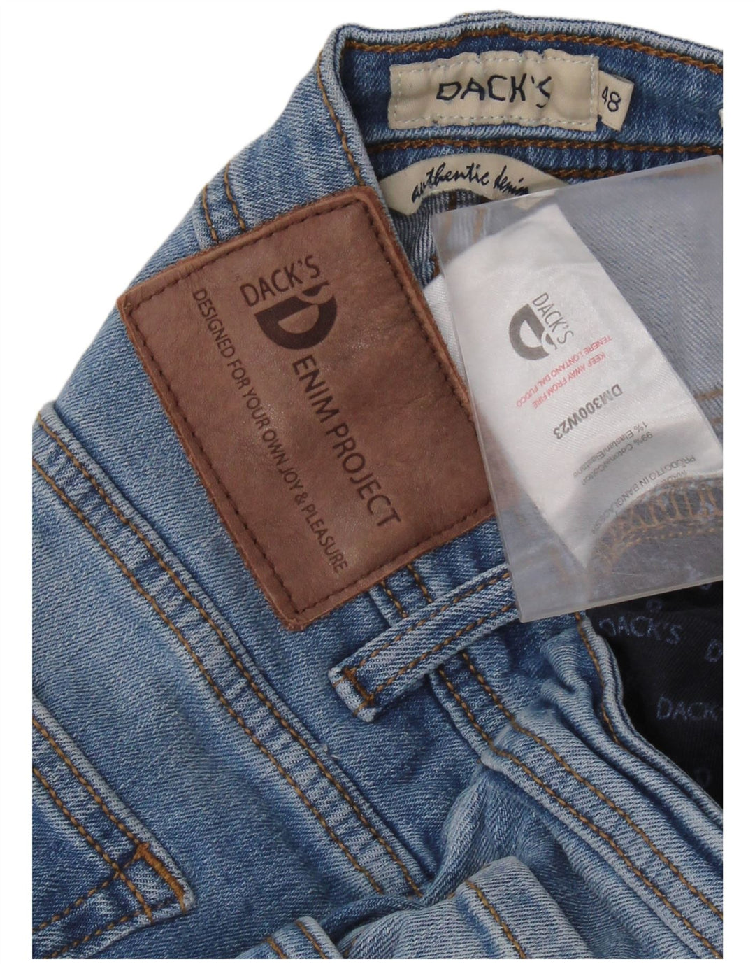 Jeans slim da uomo DACK'S IT 48 medio W32 L31 blu cotone