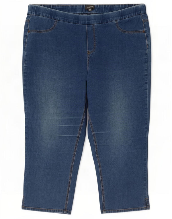 Jeans Capri Autograph da donna Marks & Spencer UK 20 2XL W40 L22 Cotone blu