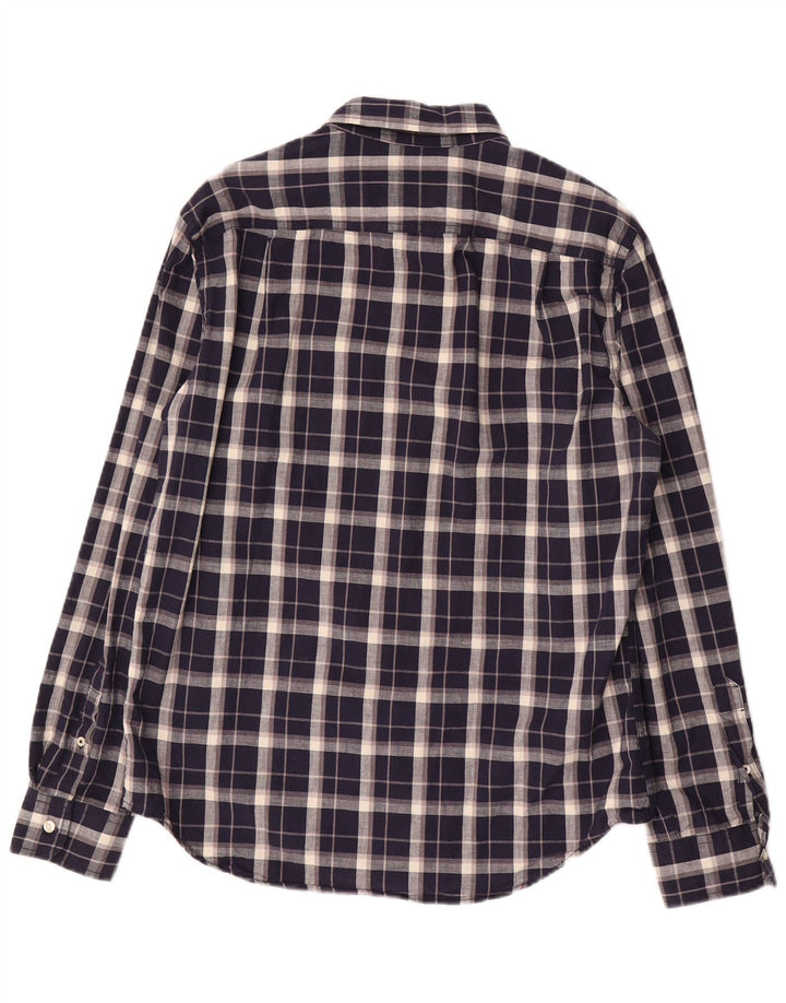 Camicia da uomo American Eagle in cotone a quadri blu navy medio