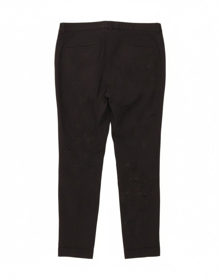 ZARA Womens Basic Slim Chino Trousers Medium W28 L26 Black Floral Viscose Vintage Zara and Second-Hand Zara from Messina Hembry 