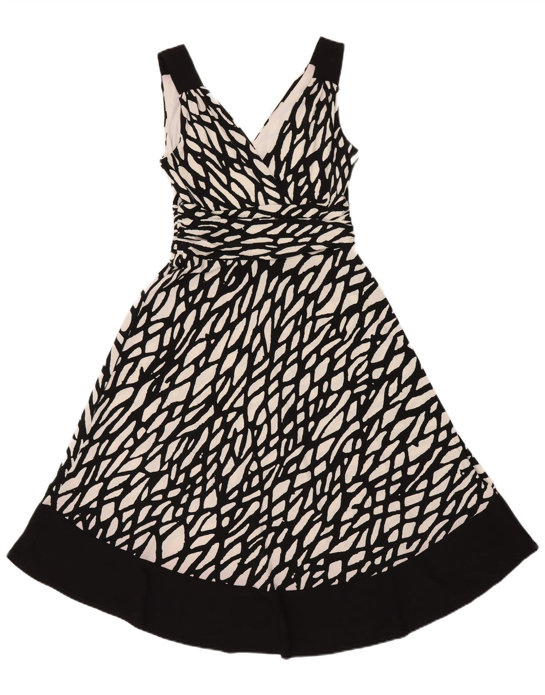 Abito a trapezio da donna con motivo astratto Principles UK 12 medio nero