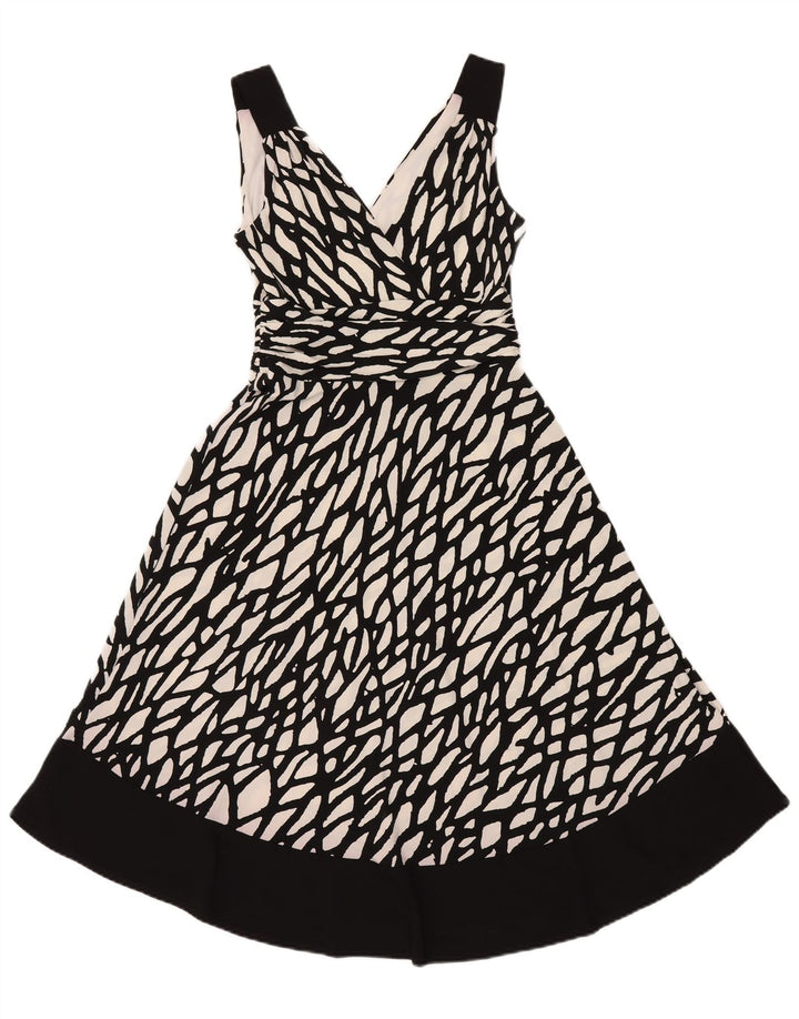 Abito a trapezio da donna con motivo astratto Principles UK 12 medio nero