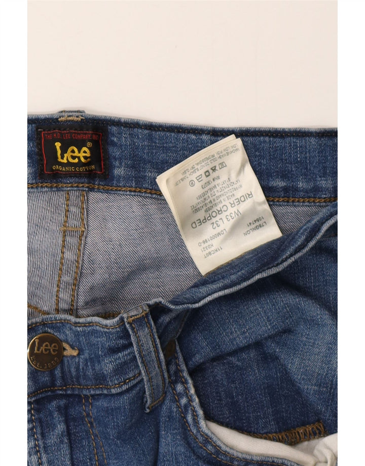 Jeans LEE Rider Cropped da donna W33 L28 in cotone blu