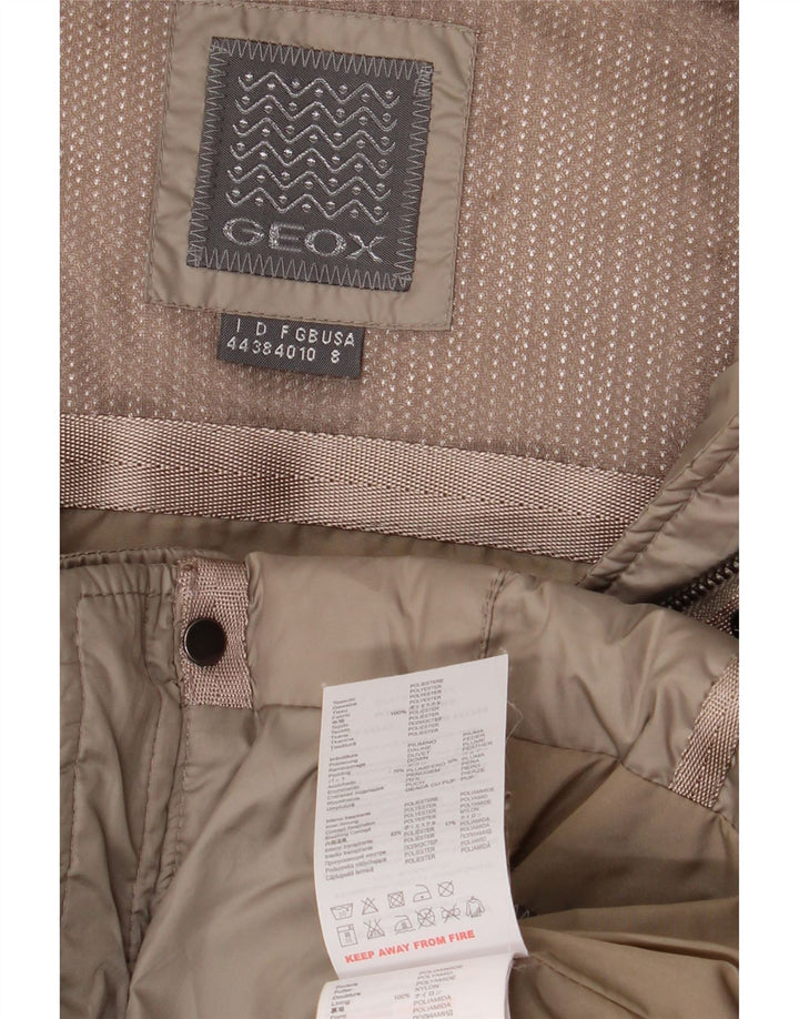 Geox Giacca imbottita oversize da donna Respira UK 10 Small Beige Poliestere