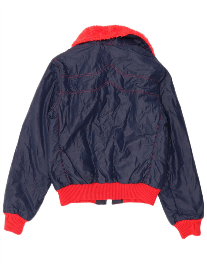 Giubbotto bomber da donna Samas UK 16 Large in nylon color block blu navy