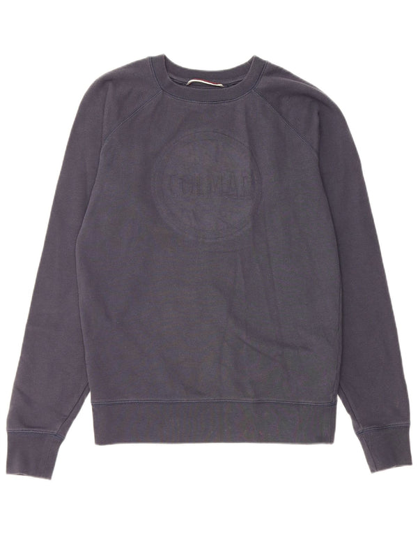 Colmar Womens Graphic Sweatshirt Jumper UK 10 Small Navy Blue Cotton