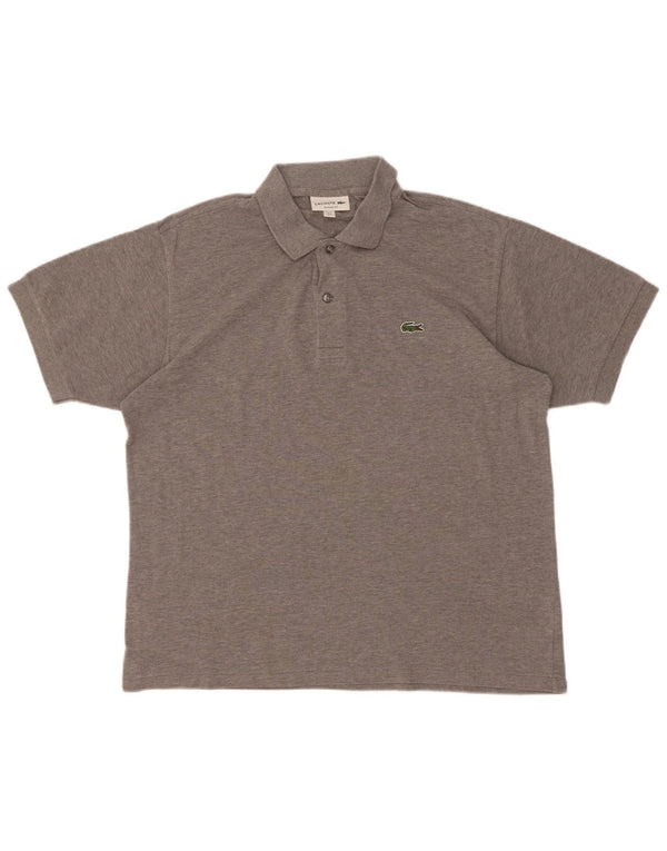 Polo da uomo Lacoste Classic Fit Suze 5 Large in cotone grigio