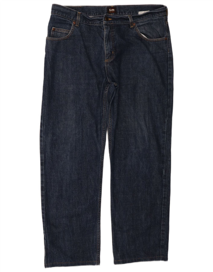 Jeans dritti da uomo Lee Brooklyn W36 L28 cotone blu navy