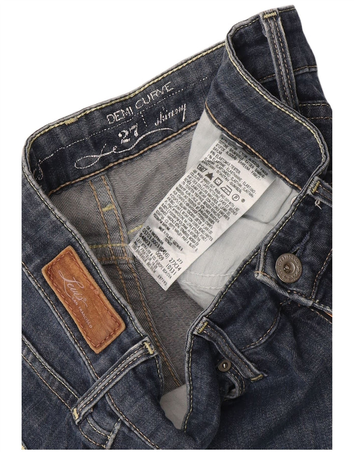 Jeans skinny Demi Curve da donna LEVI'S W27 L32 cotone blu navy