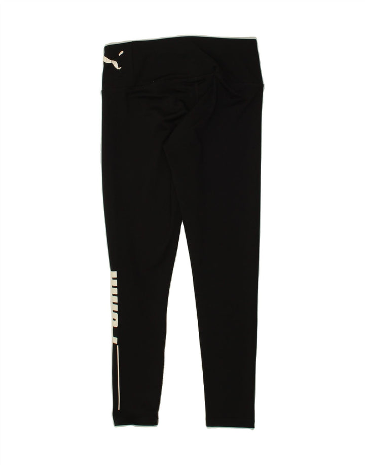 PUMA Womens Graphic Leggings UK 8 Small  Black Polyester Vintage Puma and Second-Hand Puma from Messina Hembry 
