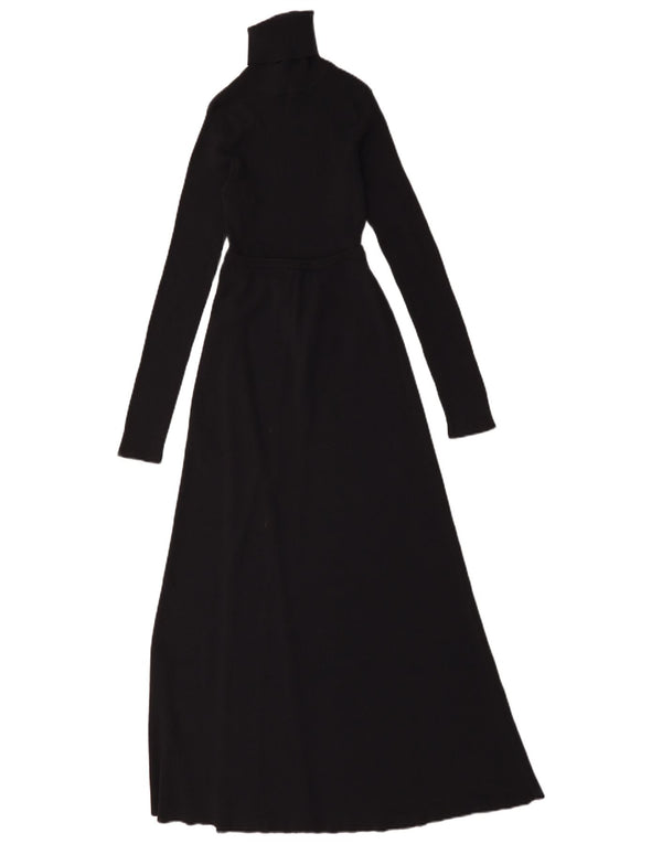 Abito maglione a maniche lunghe da donna Zara UK 8 Small in viscosa nera