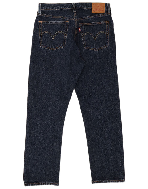 Jeans dritti a vita alta 501 da donna Levi's W29 L26 cotone blu navy